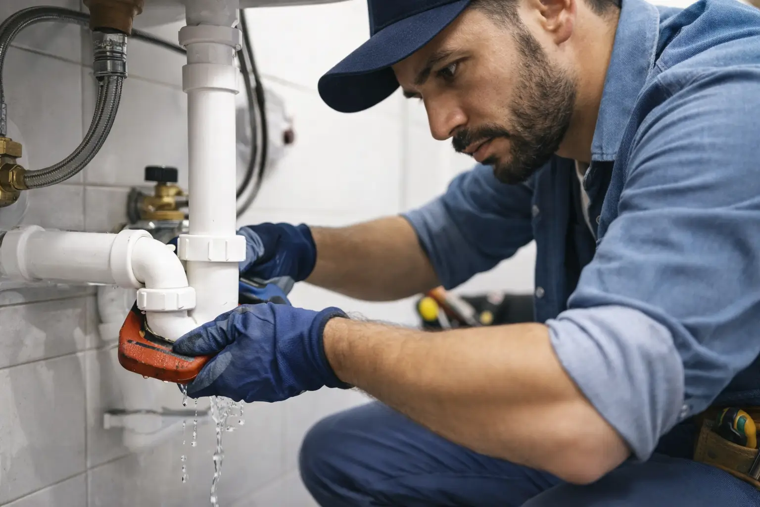 bombeiro hidráulico em Rio das Ostras realizando conserto de vazamento