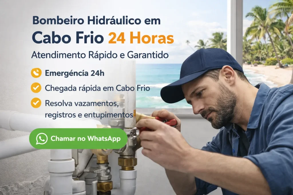 bombeiro hidráulico em Cabo Frio