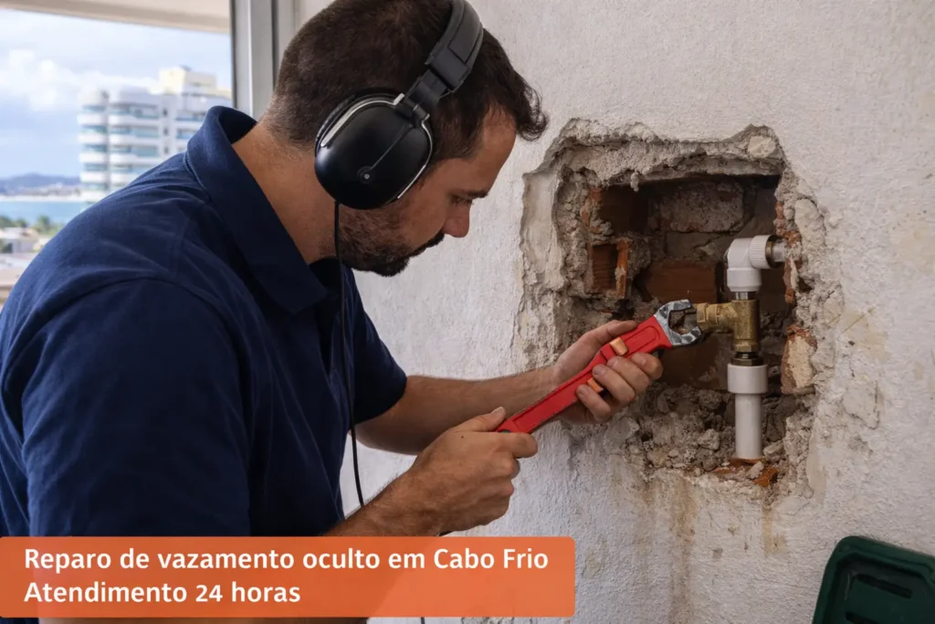 reparo de vazamento oculto em Cabo Frio atendimento 24 horas